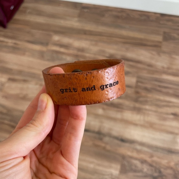 Jewelry - Grit and Grace leather cuff bracelet